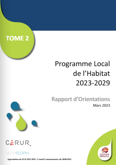 Rapport d'orientation du Programme Local de l'Habitat 2023-29