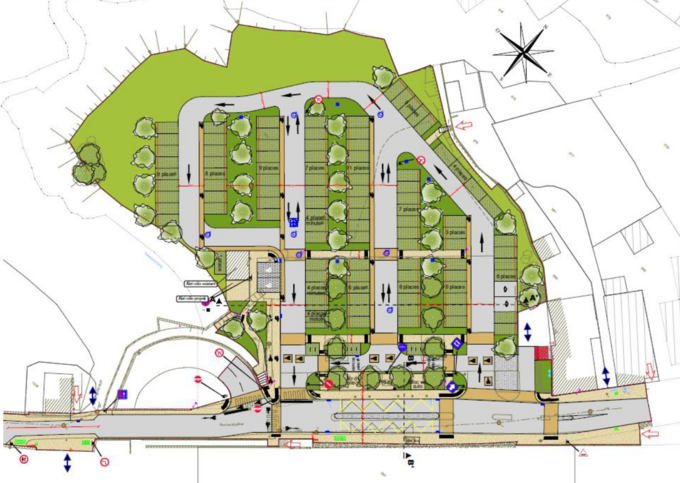 Plan du projet d'extension de la halte ferroviaire du Cellier dans l'environnement