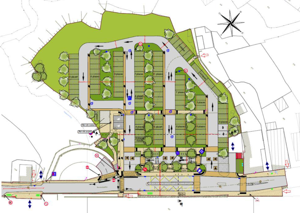 Plan du projet d'aménagement de la halte ferroviaire du Cellier