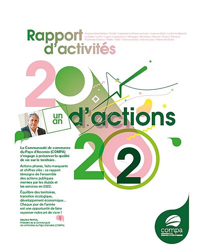 Une du rapport d'activités 2022 de la Communauté de communes du Pays d'Ancenis