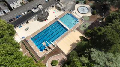 Vue aérienne de la piscine Braud - Vallons-de-l'Erdre