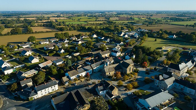 Vue aérienne de Mouzeil