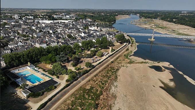 Vue drone Loire en Pays d'Ancenis