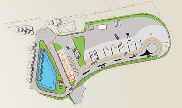 Plan des travaux de la déchèterie de Mésanger