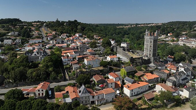 Vue aérienne sur le Pays d'Ancenis 