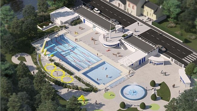 Projet des travaux de réhabilitation de la piscine Alexandre Braud à Vallons-de-l'Erdre (Saint-Mars-La-Jaille)