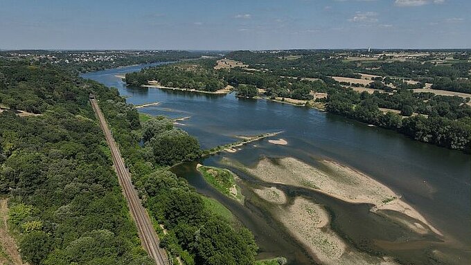 Vue aérienne de la Loire