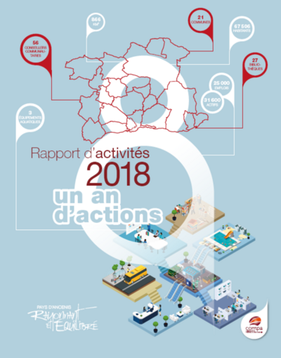 Une du rapport d'activités COMPA 2018