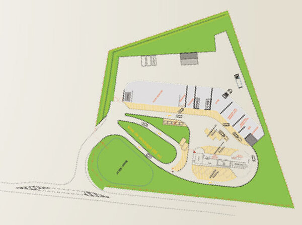 Plan des travaux de la déchèterie de Ligné