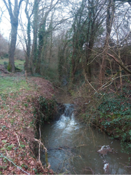 Ruisseau du bourg avant travaux