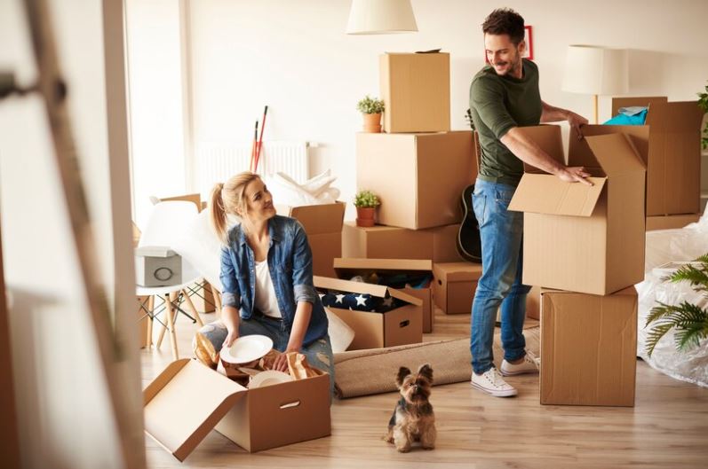 déménagement d'un couple